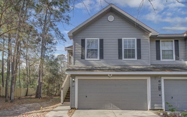 view of front facade with a garage