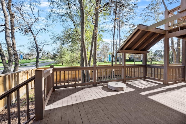 view of wooden deck