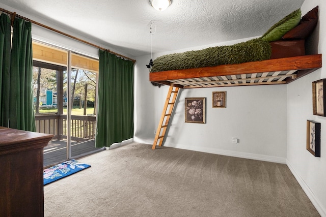 interior space featuring a textured ceiling