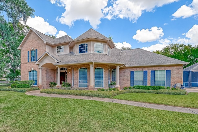 view of front of house featuring a front yard