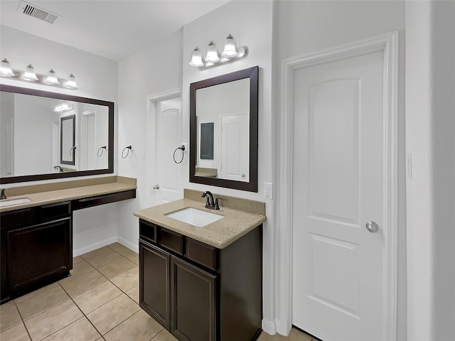 bathroom featuring tile patterned flooring and vanity