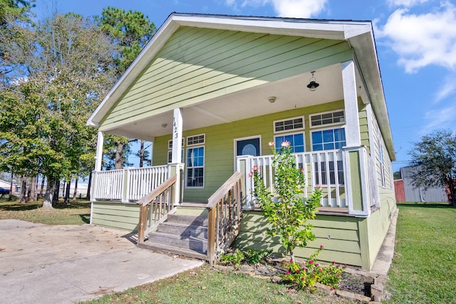 view of front of house with covered porch