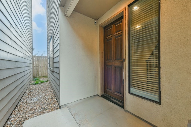 view of doorway to property