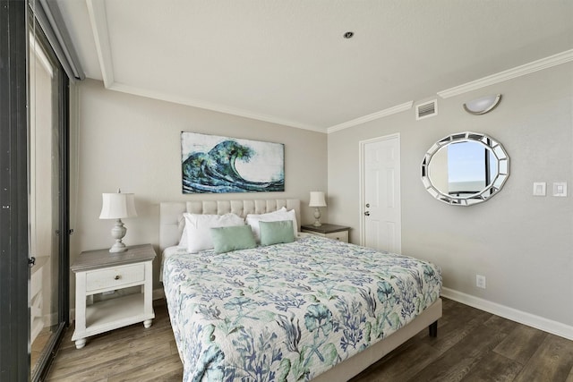 5220 Seawall Blvd Unit 1536/37, Galveston, TX 77551 - bedroom with wood finished floors and ornamental molding