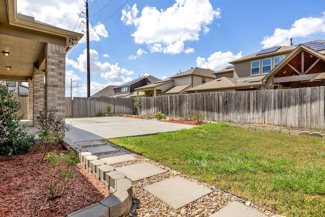 view of yard with a patio area