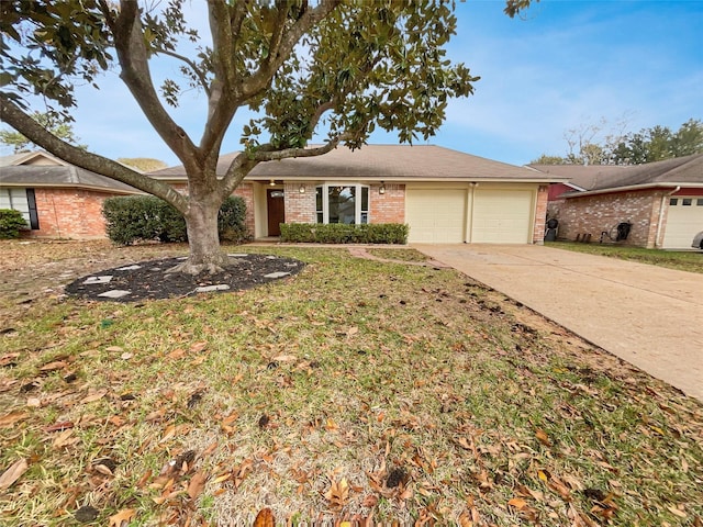 single story home featuring a garage