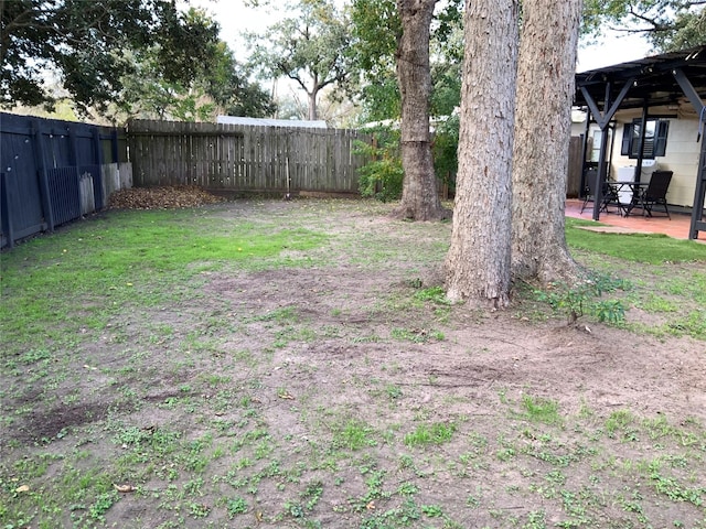 view of yard with a patio