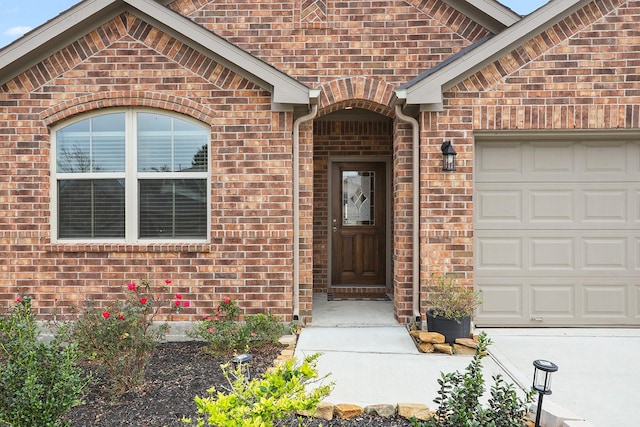 property entrance featuring a garage