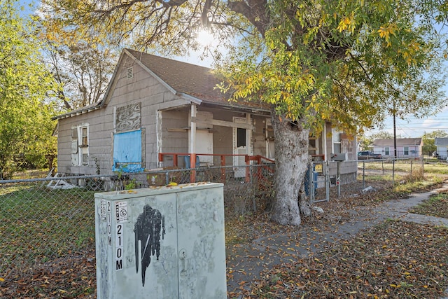 exterior space with a porch