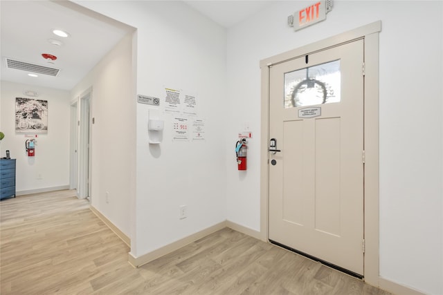 entryway featuring light hardwood / wood-style flooring