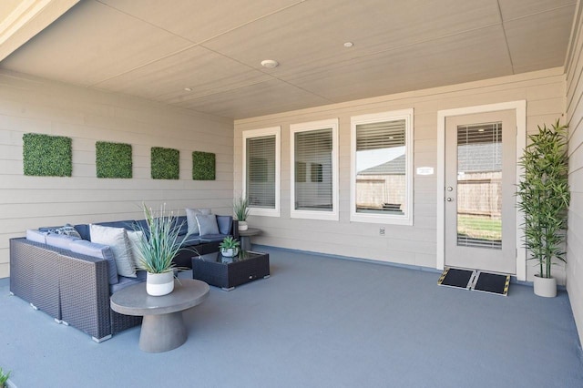 view of patio / terrace featuring an outdoor hangout area