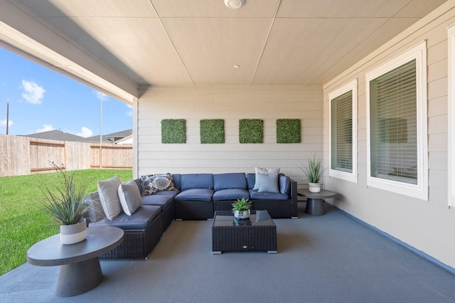 view of patio with outdoor lounge area