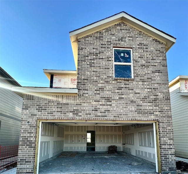 view of property exterior featuring a garage