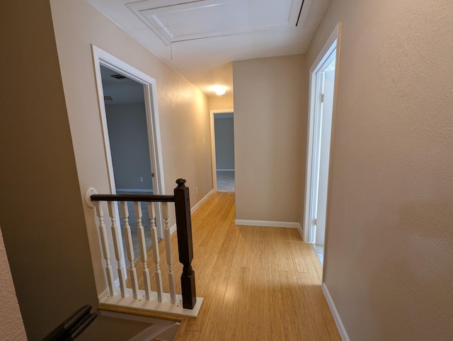 hallway featuring light hardwood / wood-style flooring