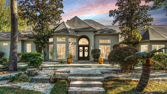 view of front of house with french doors