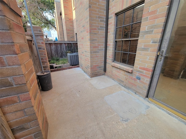 view of patio with central AC