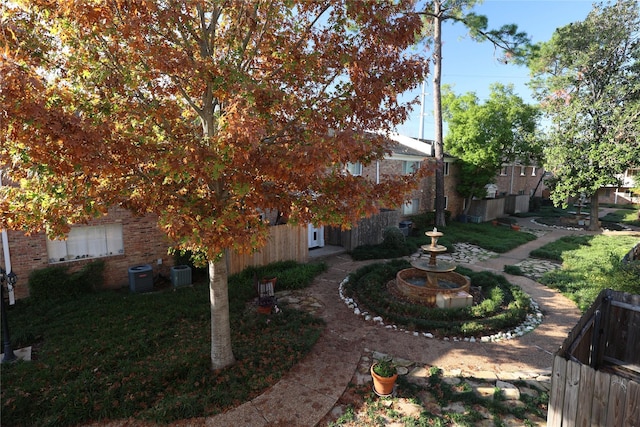 view of yard with cooling unit