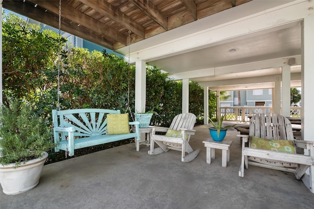 view of patio / terrace featuring covered porch