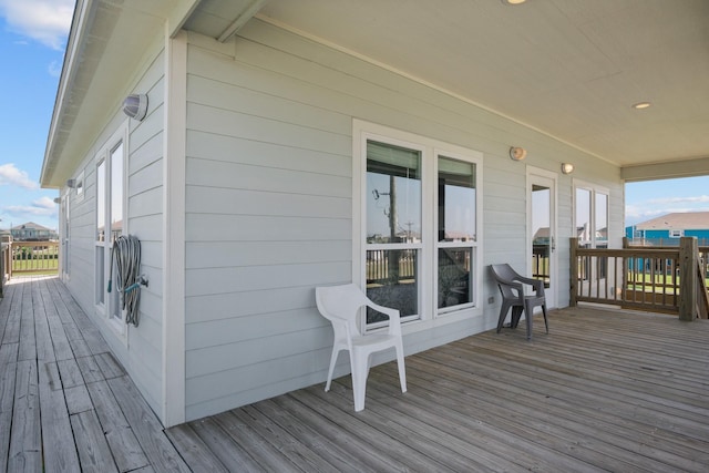 view of wooden deck