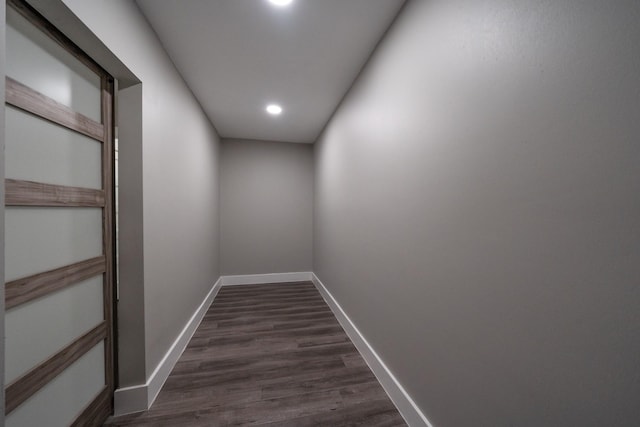 interior space featuring dark hardwood / wood-style flooring