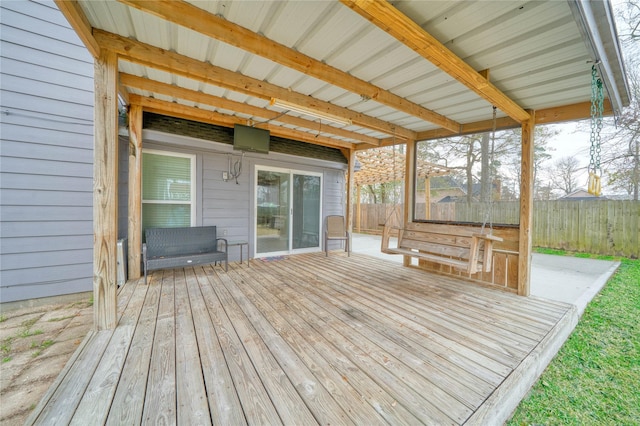 view of wooden terrace