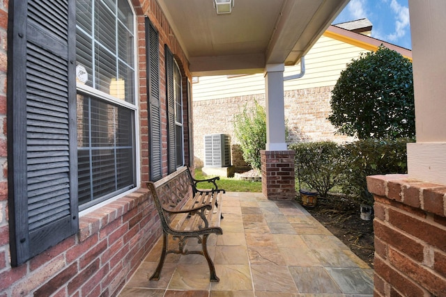 view of patio with central air condition unit