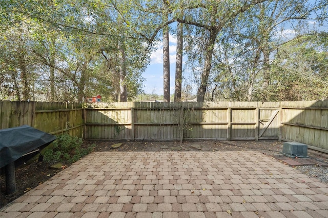 view of patio with grilling area