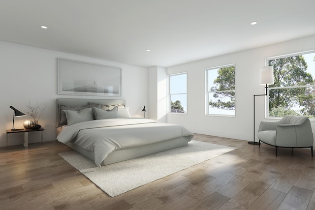 bedroom featuring hardwood / wood-style floors