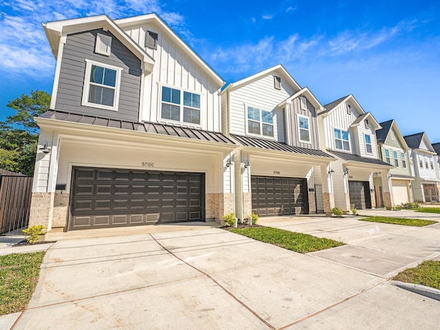 view of property featuring a garage