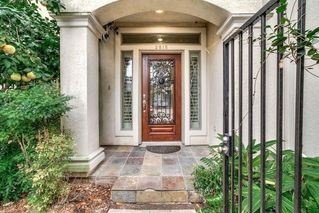 view of doorway to property