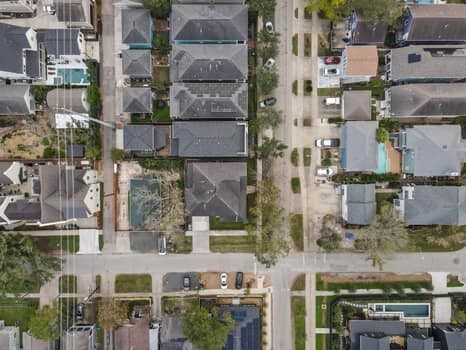1148 Nicholson St, Houston, TX 77008 - bird's eye view