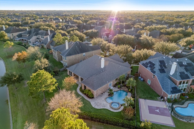 birds eye view of property