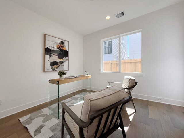 office featuring dark hardwood / wood-style flooring