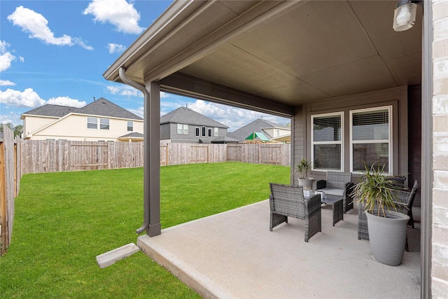 view of patio / terrace with an outdoor living space