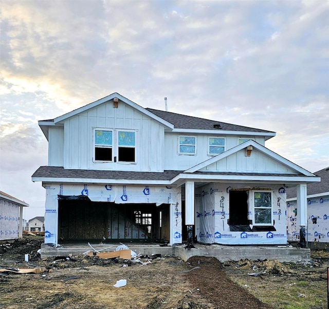 property under construction with a garage