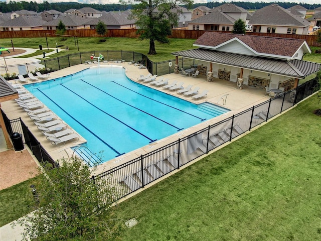 40738 Rosemary Rain Ln, Magnolia, TX 77354 - community pool with a residential view and a patio