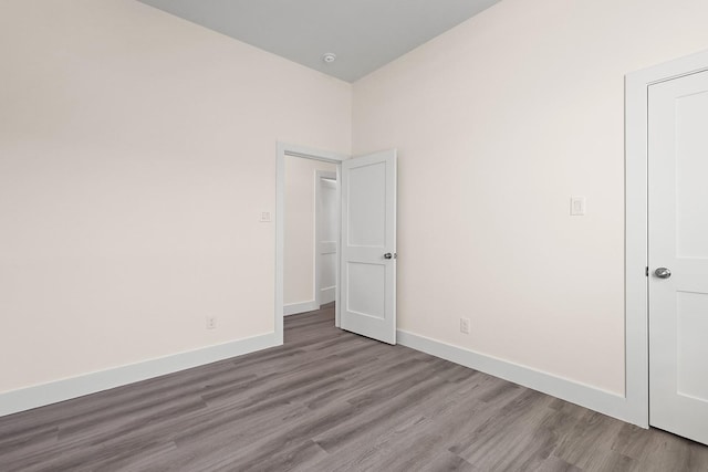 empty room featuring light hardwood / wood-style floors