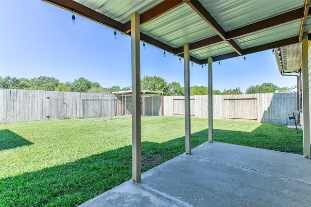 view of yard with a patio