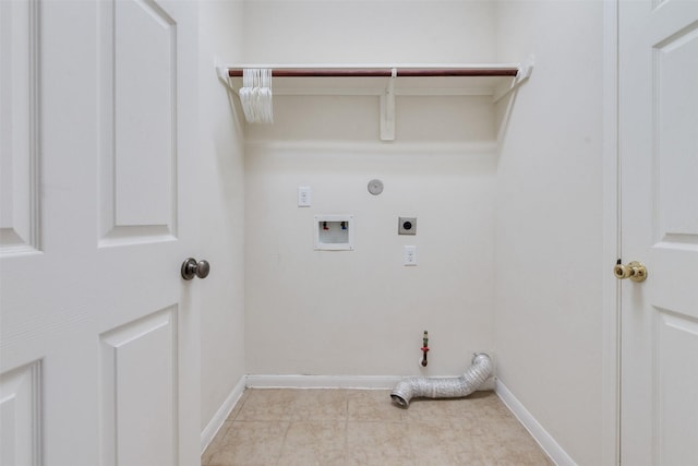 washroom featuring hookup for an electric dryer, hookup for a washing machine, and gas dryer hookup