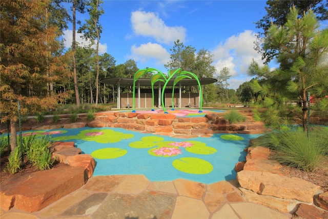 17007 Sweet Iris Ct, Conroe, TX 77302 - surrounding community with a patio area