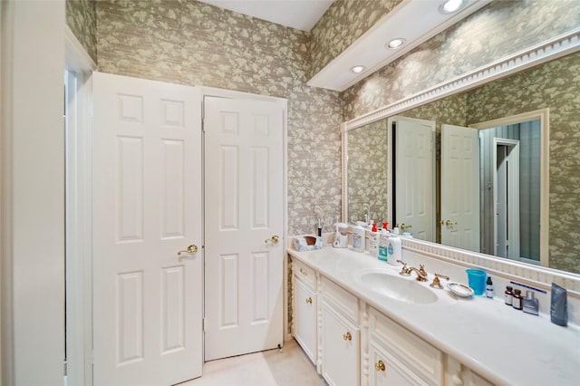 bathroom featuring vanity