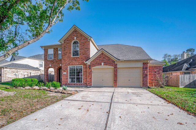 view of property featuring a garage