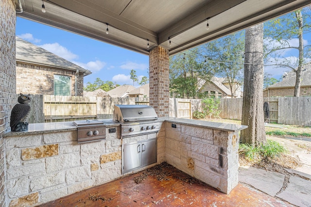 view of patio / terrace featuring area for grilling and grilling area