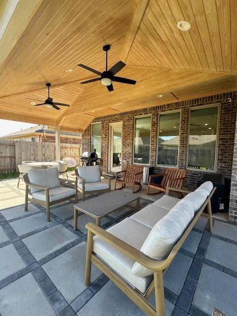 view of patio / terrace with outdoor lounge area