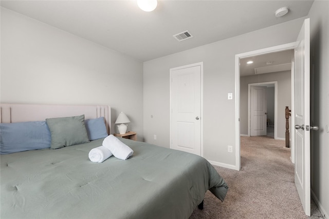 view of carpeted bedroom