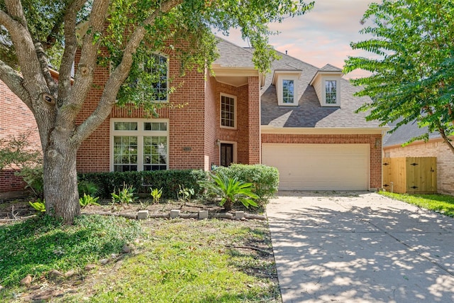 view of front of house featuring a garage