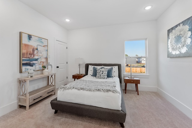 view of carpeted bedroom