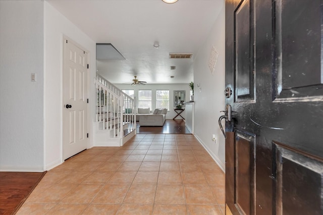 view of tiled foyer entrance