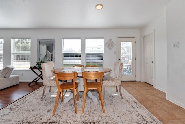 dining room with a wealth of natural light