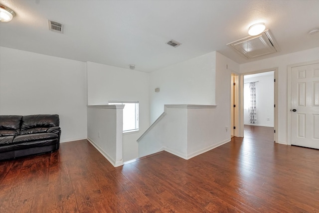 interior space featuring dark hardwood / wood-style flooring